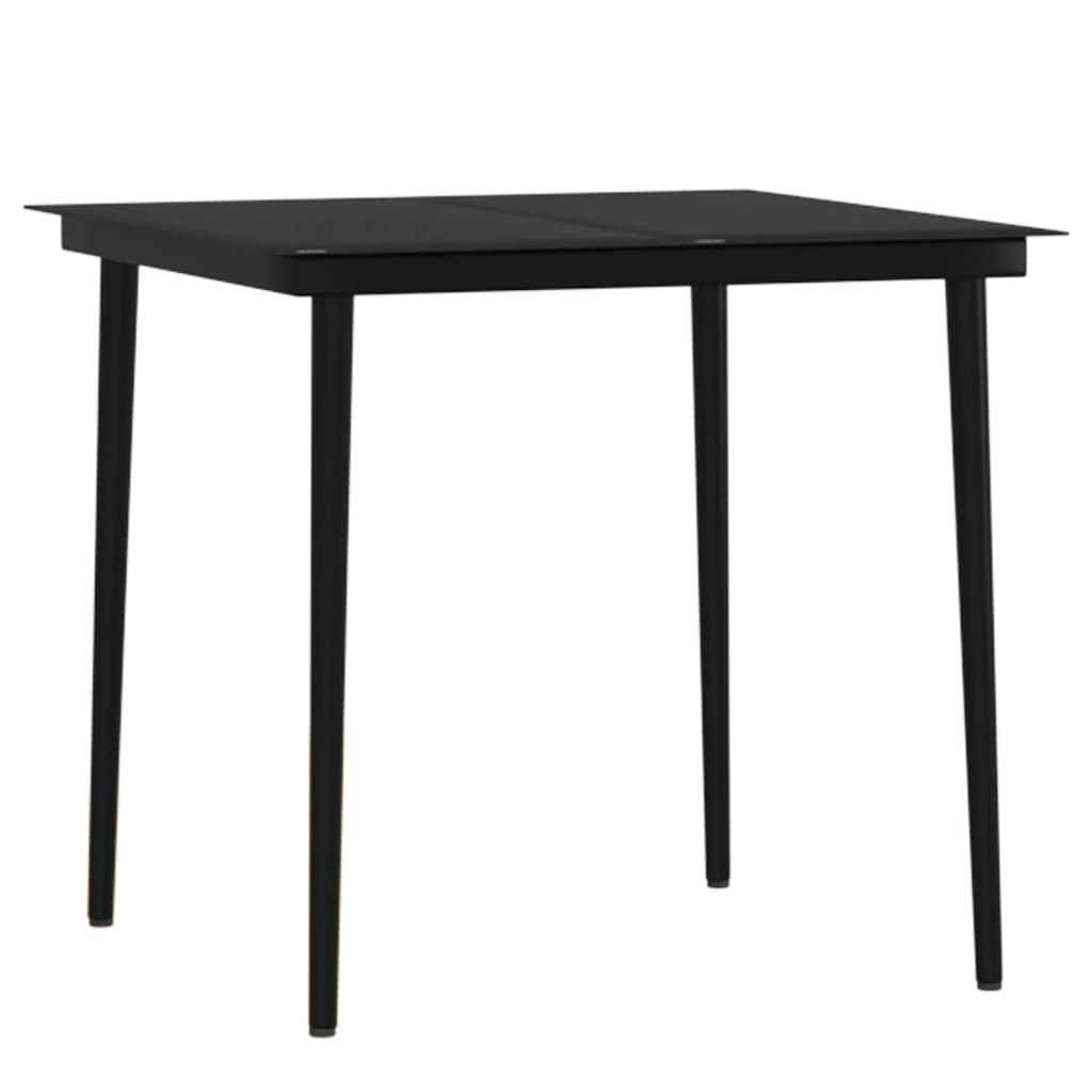 3 Piece Patio Dining Set with Cushions Black image 5