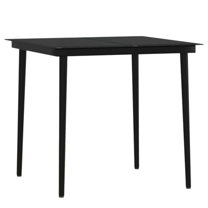 3 Piece Patio Dining Set with Cushions Black image 5