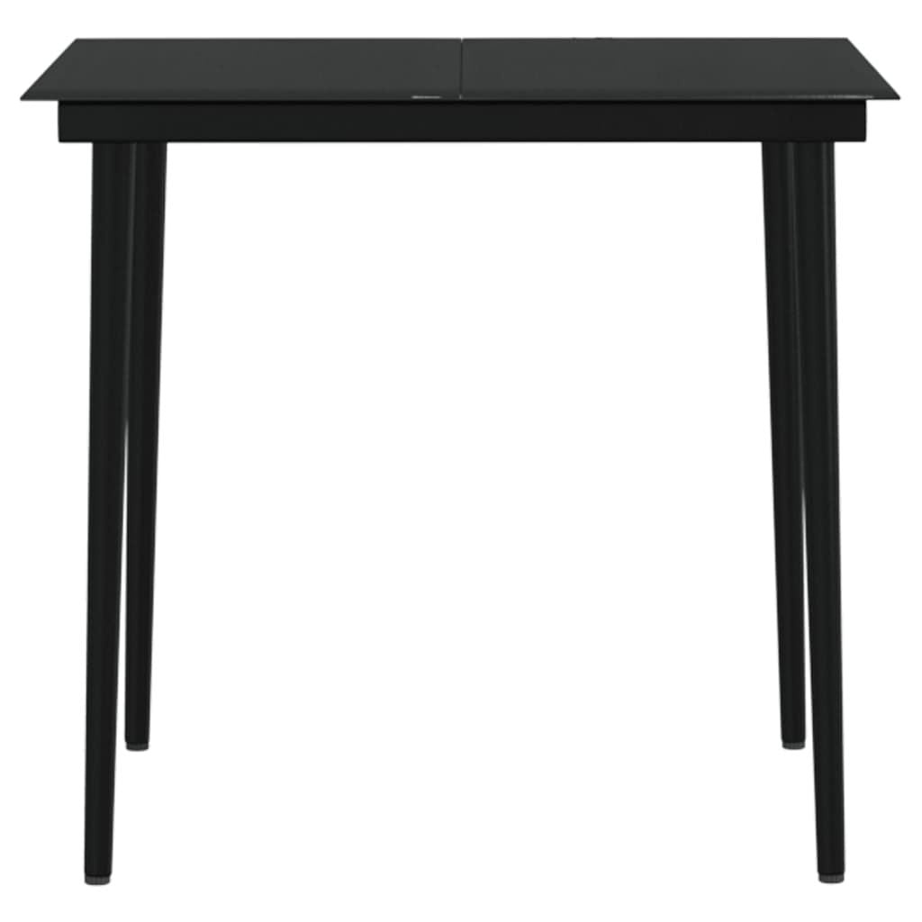3 Piece Patio Dining Set with Cushions Black image 6