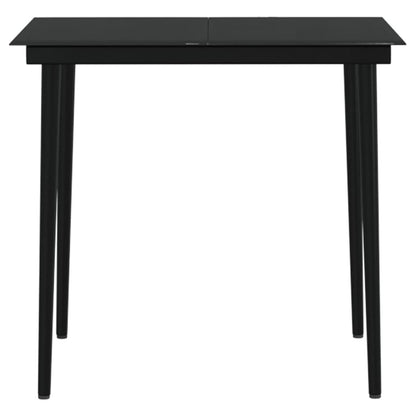 3 Piece Patio Dining Set with Cushions Black image 6