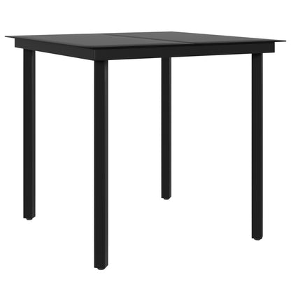 3 Piece Patio Dining Set with Cushions Gray and Black image 5