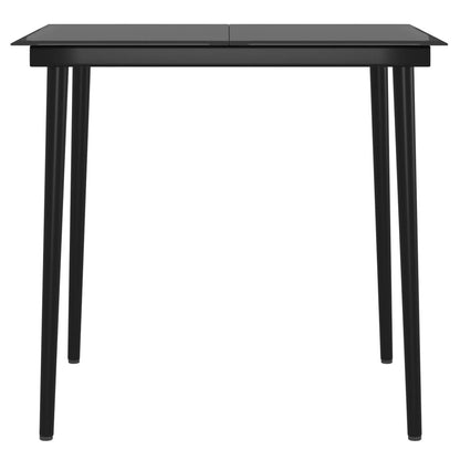 3 Piece Patio Dining Set with Cushions Gray and Black image 6