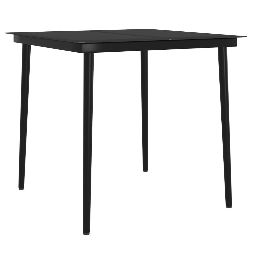 3 Piece Patio Dining Set with Cushions Gray and Black image 5