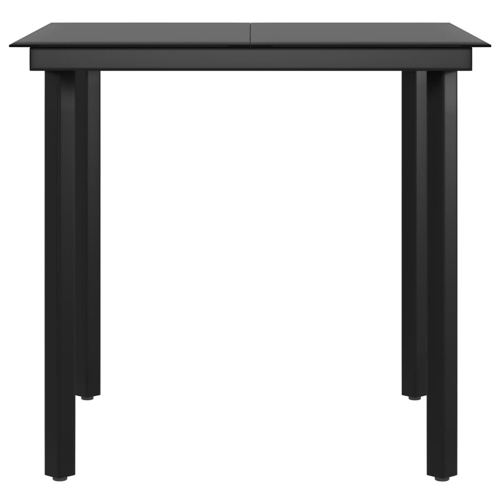 3 Piece Patio Dining Set with Cushions Gray and Black image 6