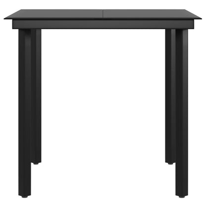 3 Piece Patio Dining Set with Cushions Gray and Black image 6