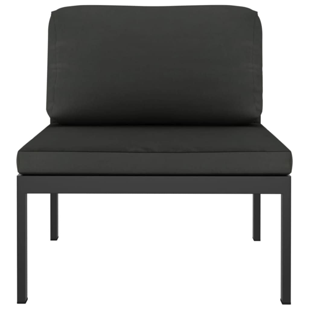 3 Piece Patio Sofa Set with Cushions Aluminum Anthracite image 4