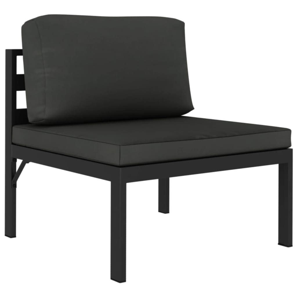 3 Piece Patio Sofa Set with Cushions Aluminum Anthracite image 3