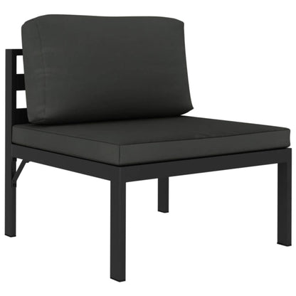 3 Piece Patio Sofa Set with Cushions Aluminum Anthracite image 3