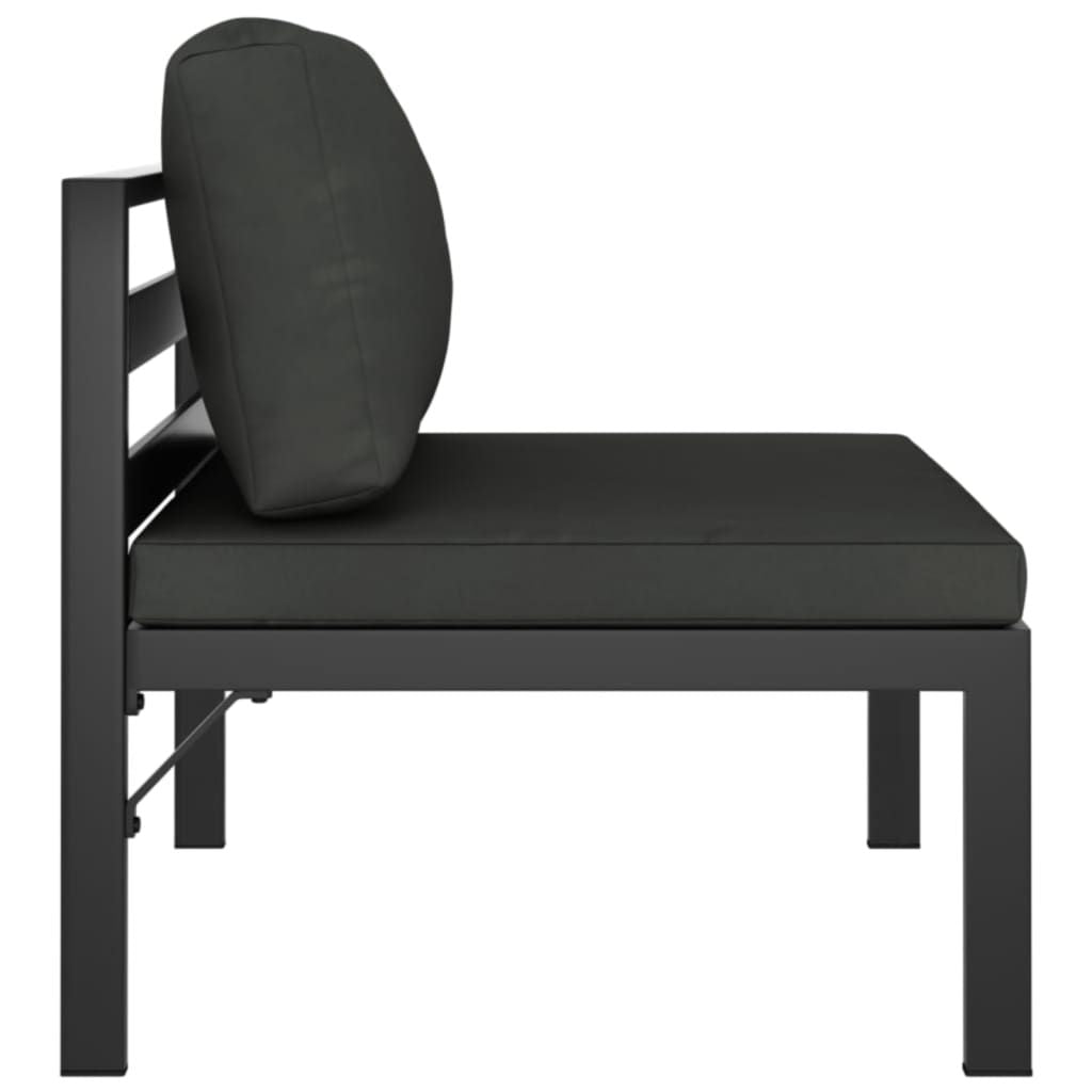 3 Piece Patio Sofa Set with Cushions Aluminum Anthracite image 5