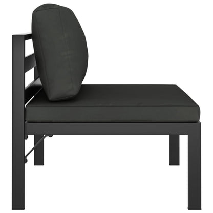 3 Piece Patio Sofa Set with Cushions Aluminum Anthracite image 5