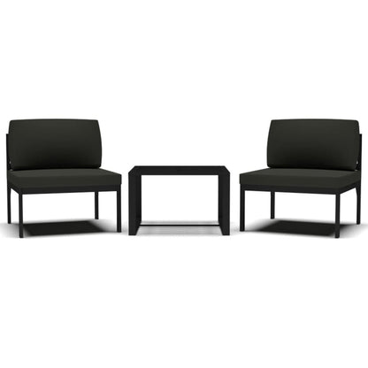 3 Piece Patio Sofa Set with Cushions Aluminum Anthracite image 2
