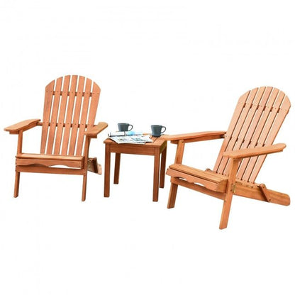 3 Pieces Adirondack Chair Set with Widened Armrest image 4