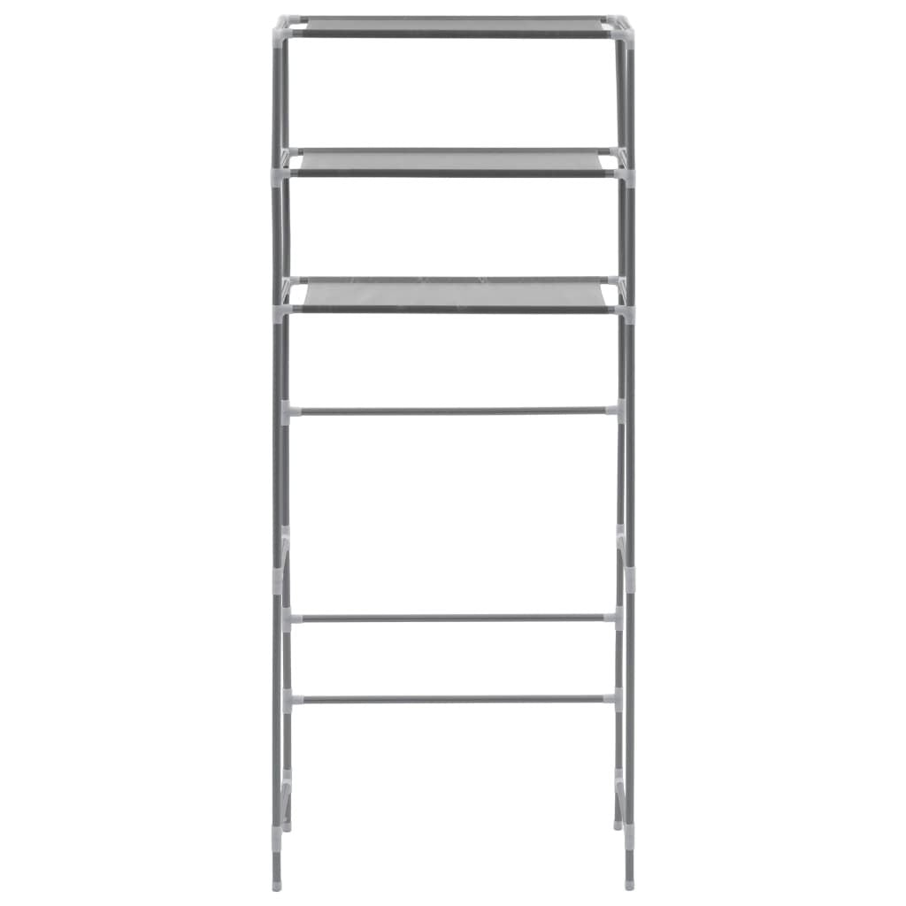 3-Tier Storage Rack Over Laundry Machine Silver - Loaded with Detergent