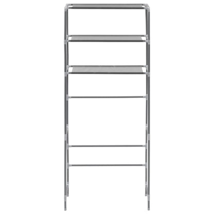 3-Tier Storage Rack Over Laundry Machine Silver - Loaded with Detergent