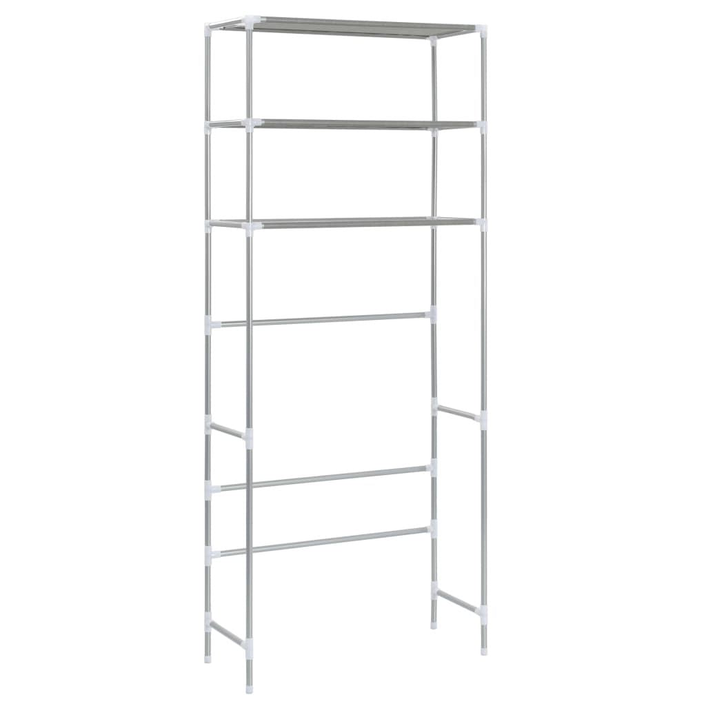 3-Tier Storage Rack Over Laundry Machine Silver - Dimensions