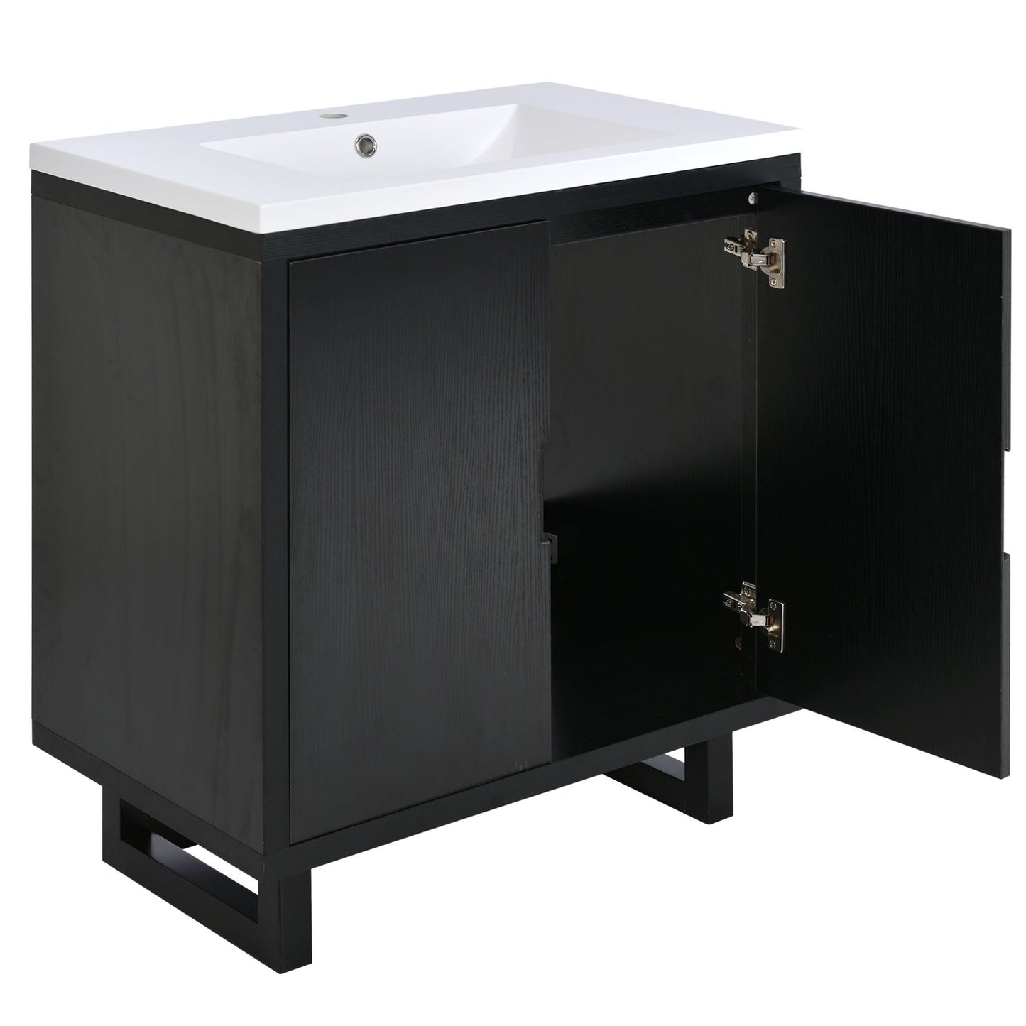 30" Bathroom vanity Set with Sink, Combo Cabinet, Bathroom Storage Cabinet, Solid Wood Legs(The same with SV000008AAB-1) image 14