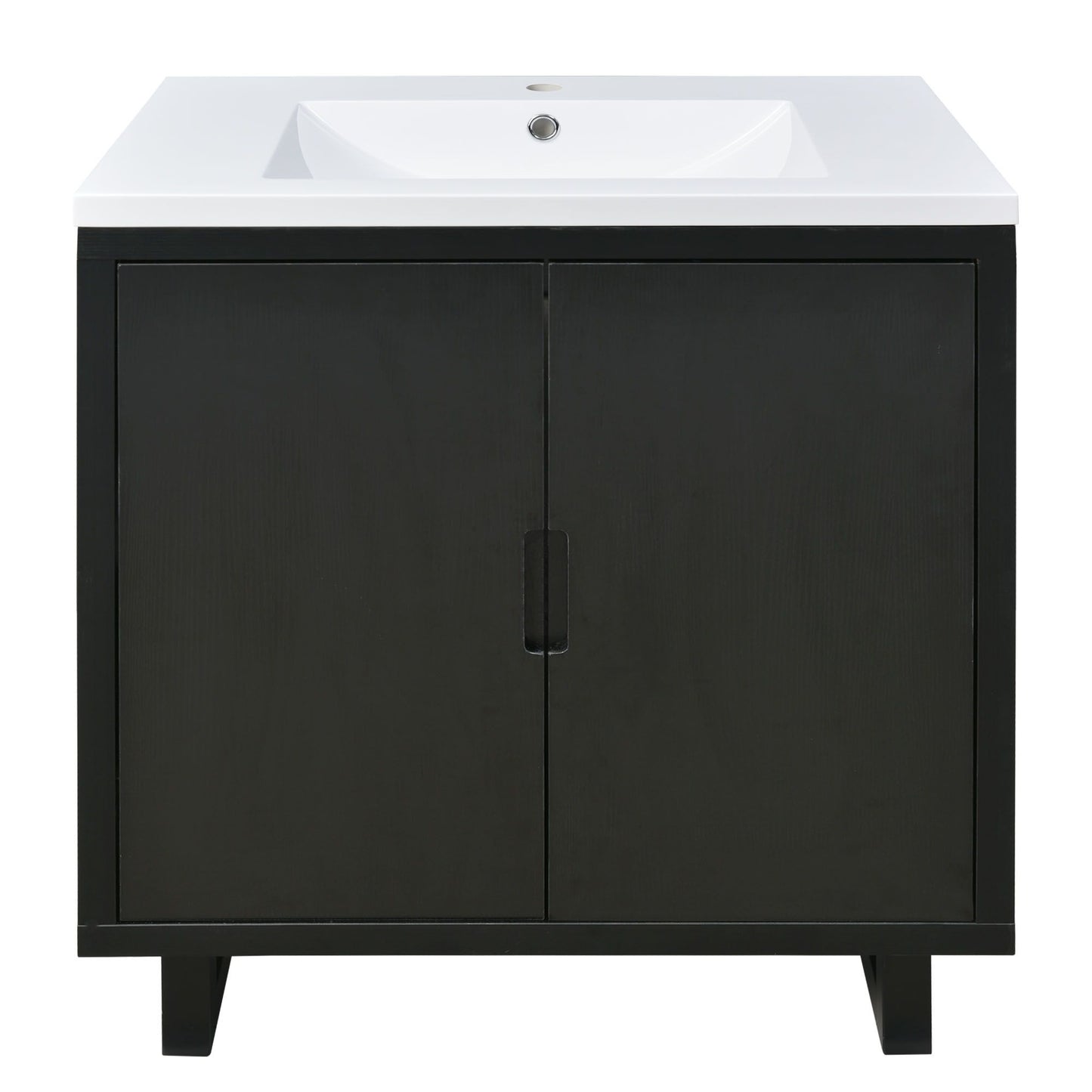 30" Bathroom vanity Set with Sink, Combo Cabinet, Bathroom Storage Cabinet, Solid Wood Legs(The same with SV000008AAB-1) image 11