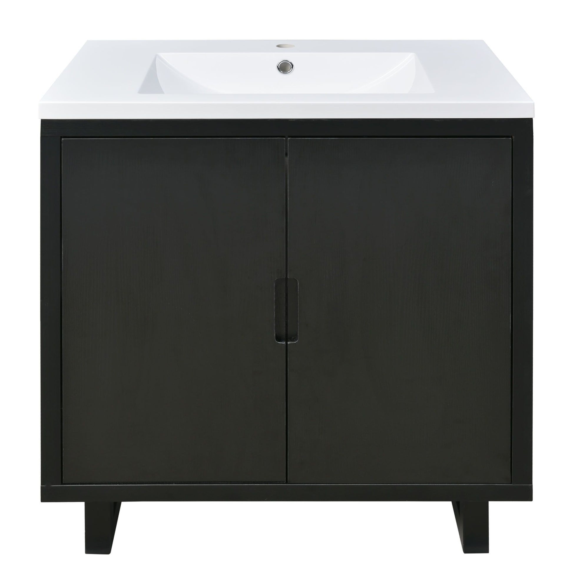 30" Bathroom vanity Set with Sink, Combo Cabinet, Bathroom Storage Cabinet, Solid Wood Legs(The same with SV000008AAB-1) image 11