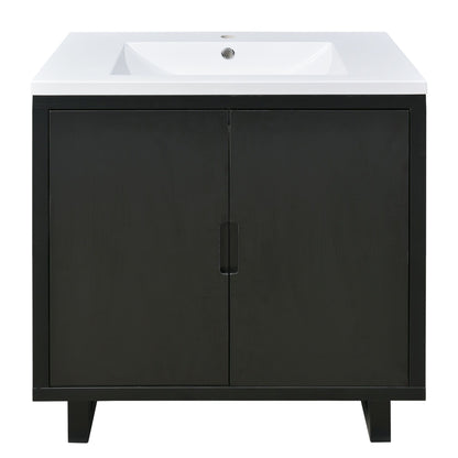 30" Bathroom vanity Set with Sink, Combo Cabinet, Bathroom Storage Cabinet, Solid Wood Legs(The same with SV000008AAB-1) image 11
