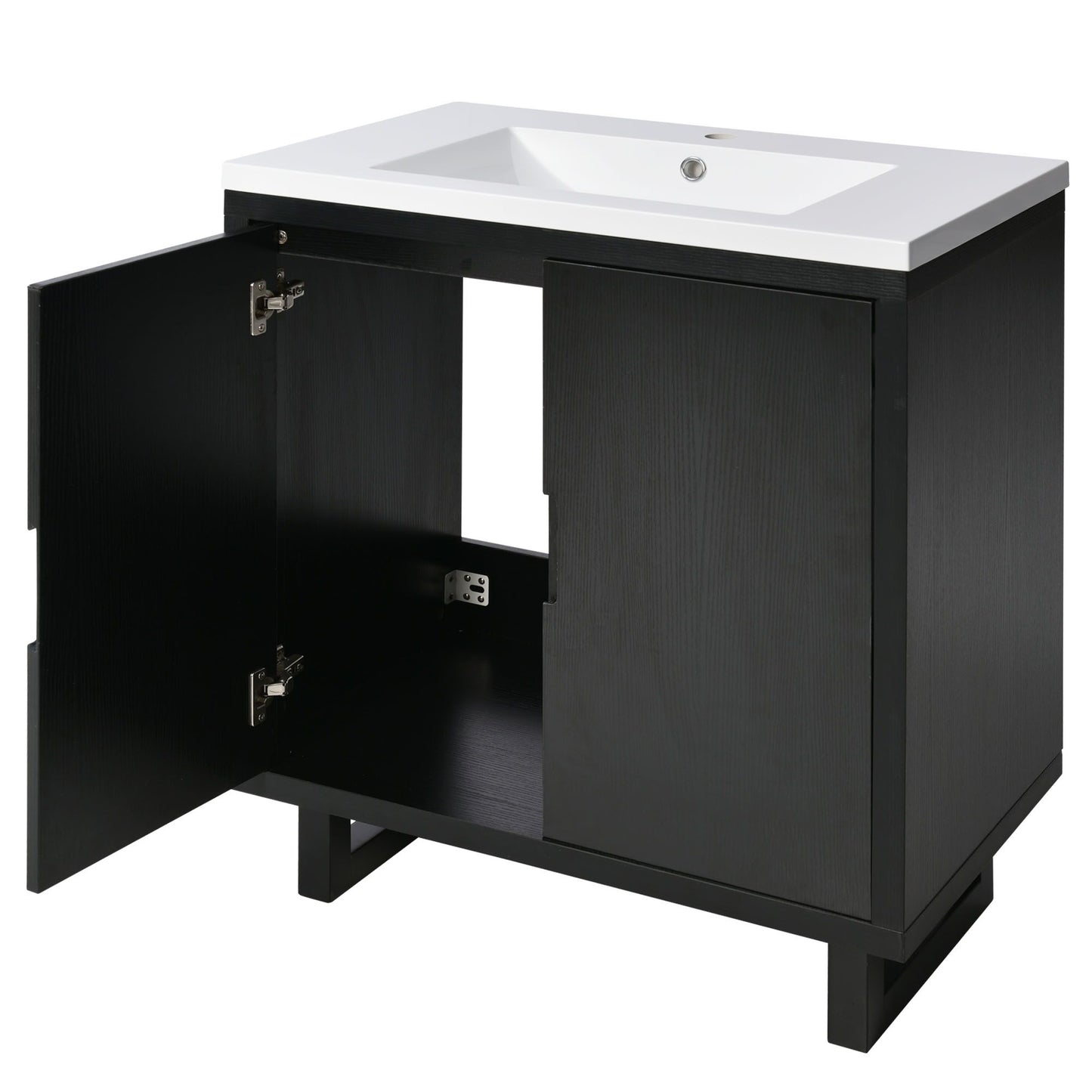 30" Bathroom vanity Set with Sink, Combo Cabinet, Bathroom Storage Cabinet, Solid Wood Legs(The same with SV000008AAB-1) image 15