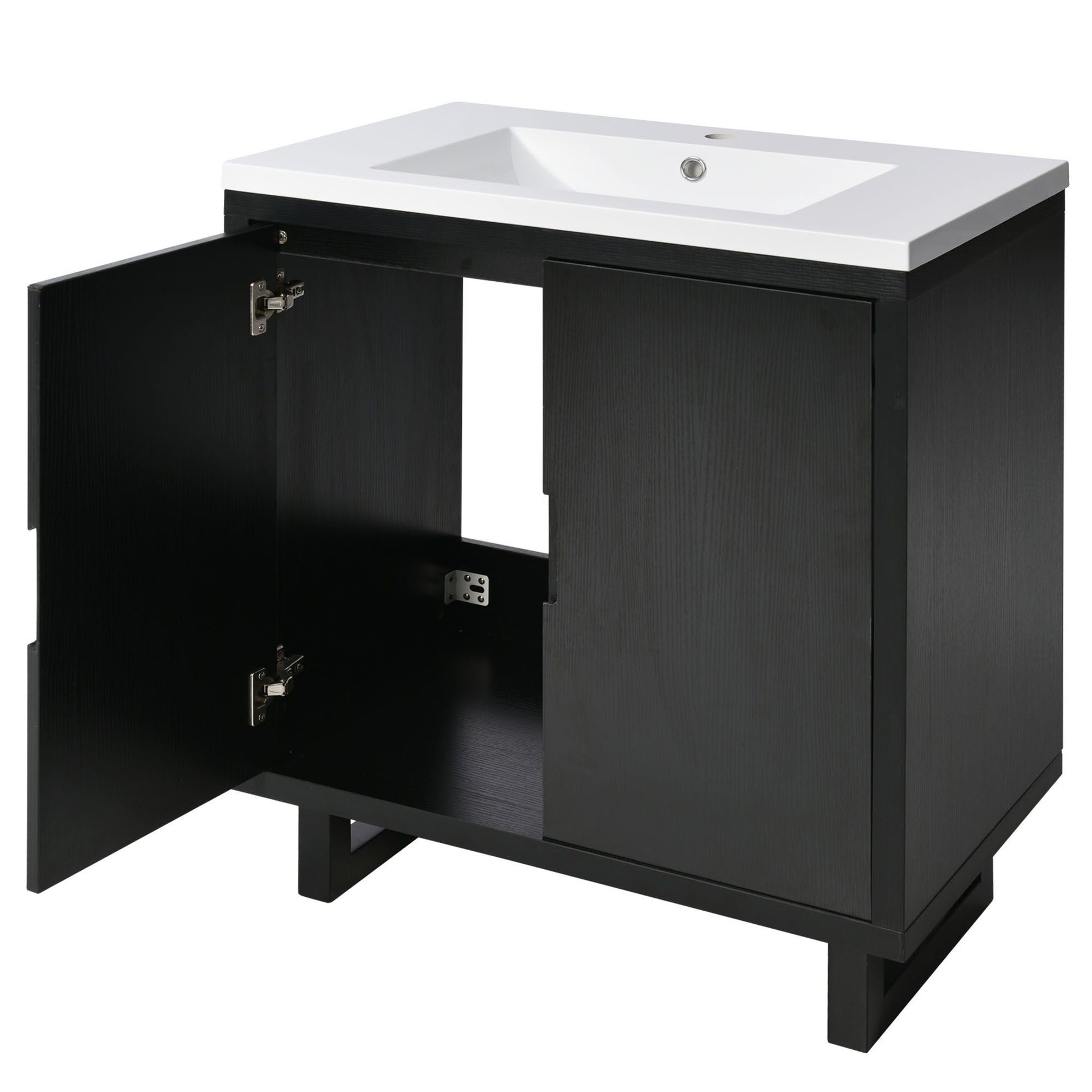 30" Bathroom vanity Set with Sink, Combo Cabinet, Bathroom Storage Cabinet, Solid Wood Legs(The same with SV000008AAB-1) image 15