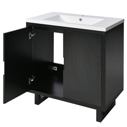 30" Bathroom vanity Set with Sink, Combo Cabinet, Bathroom Storage Cabinet, Solid Wood Legs(The same with SV000008AAB-1) image 15
