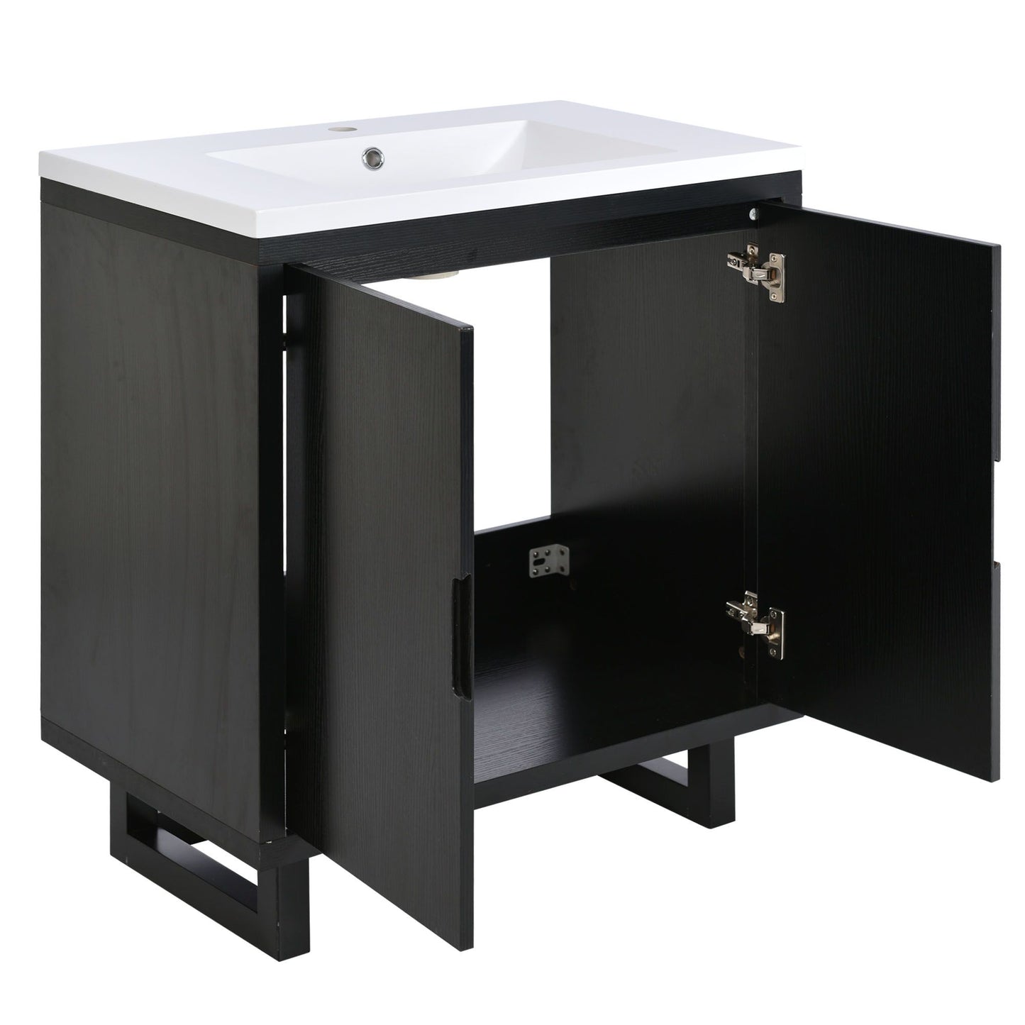30" Bathroom vanity Set with Sink, Combo Cabinet, Bathroom Storage Cabinet, Solid Wood Legs(The same with SV000008AAB-1) image 16