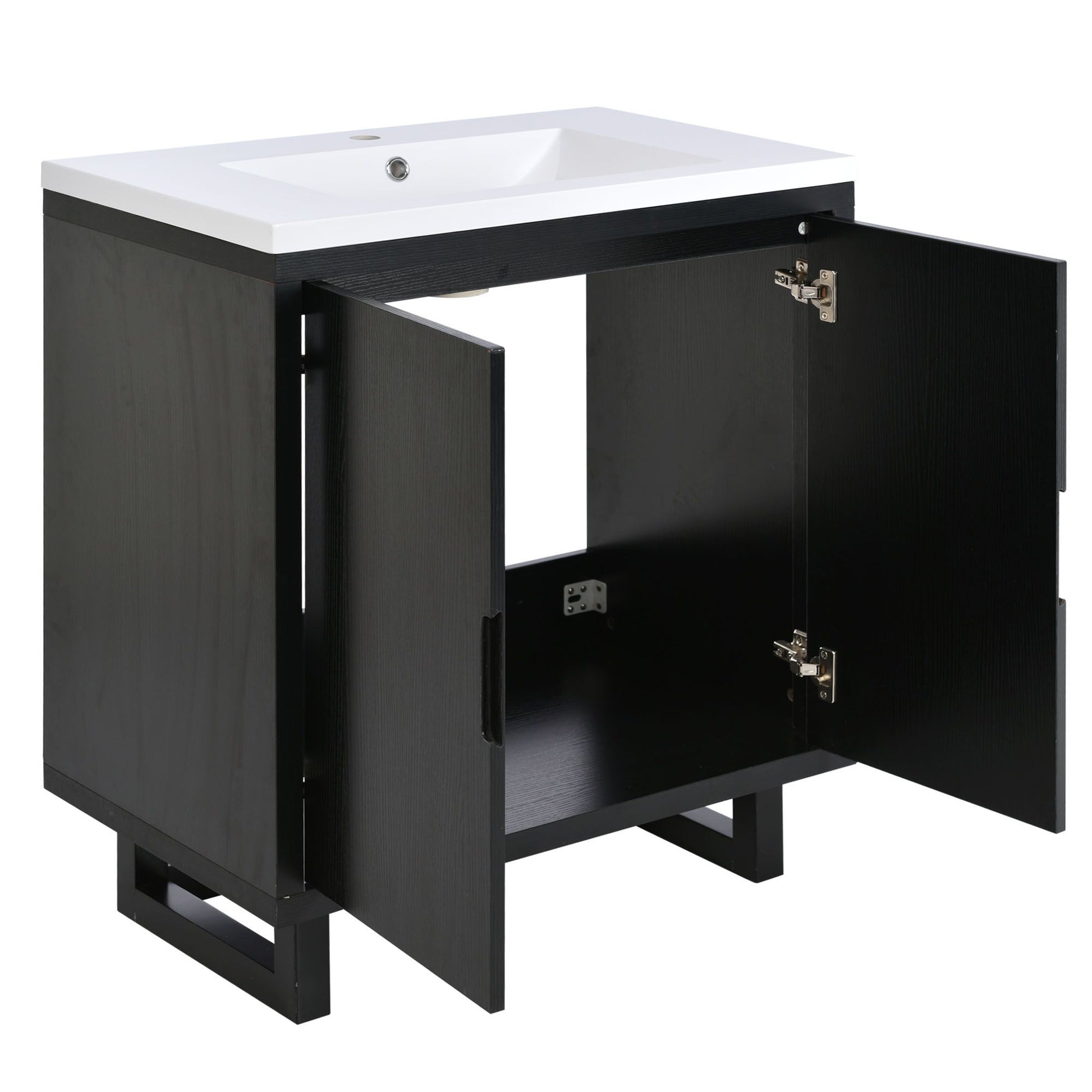 30" Bathroom vanity Set with Sink, Combo Cabinet, Bathroom Storage Cabinet, Solid Wood Legs(The same with SV000008AAB-1) image 16