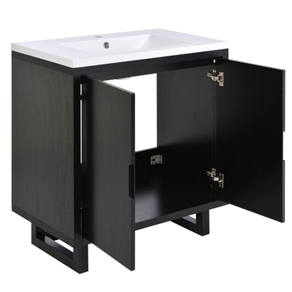 30" Bathroom vanity Set with Sink, Combo Cabinet, Bathroom Storage Cabinet, Solid Wood Legs(The same with SV000008AAB-1) image 16