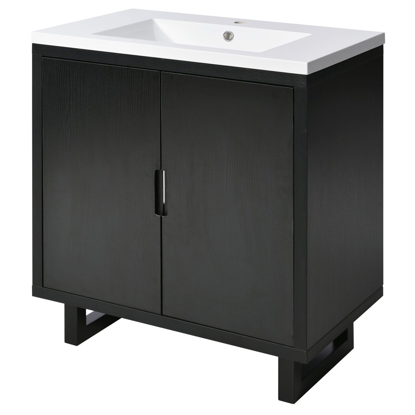30" Bathroom vanity Set with Sink, Combo Cabinet, Bathroom Storage Cabinet, Solid Wood Legs(The same with SV000008AAB-1) image 13