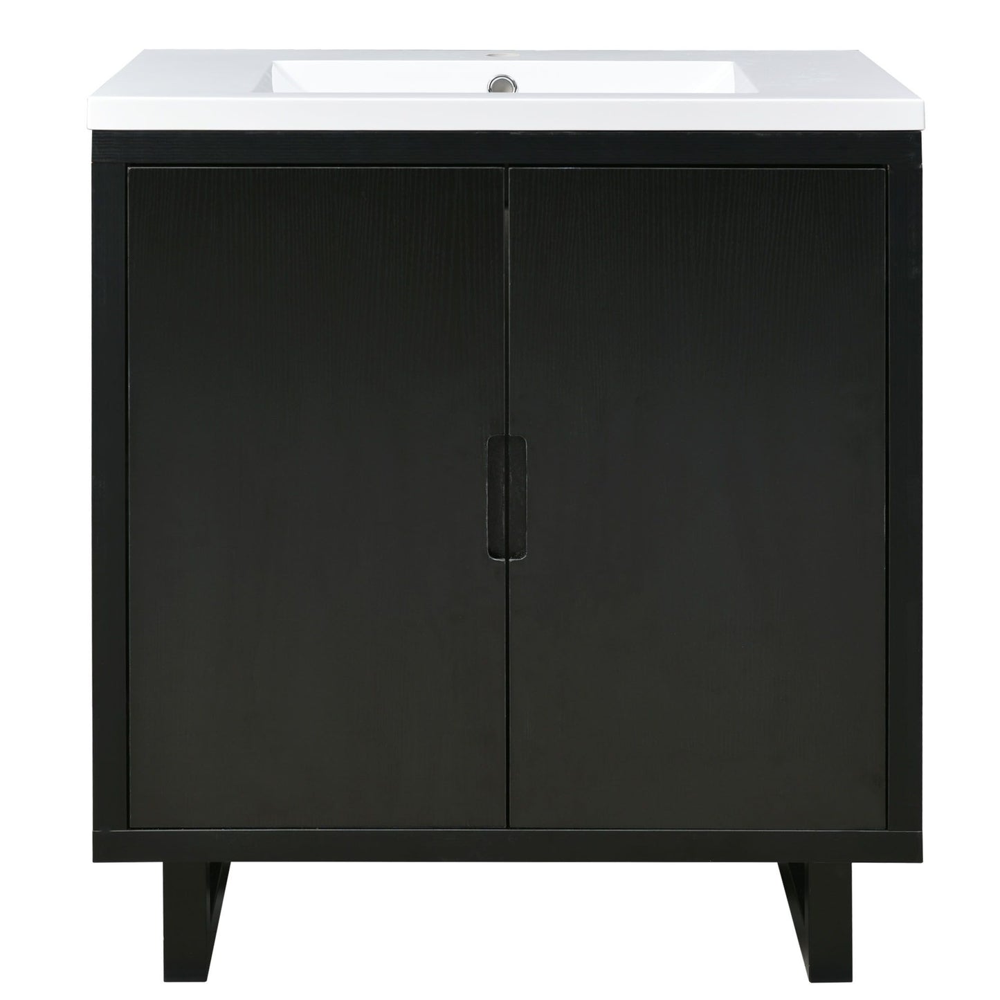 30" Bathroom vanity Set with Sink, Combo Cabinet, Bathroom Storage Cabinet, Solid Wood Legs(The same with SV000008AAB-1) image 10