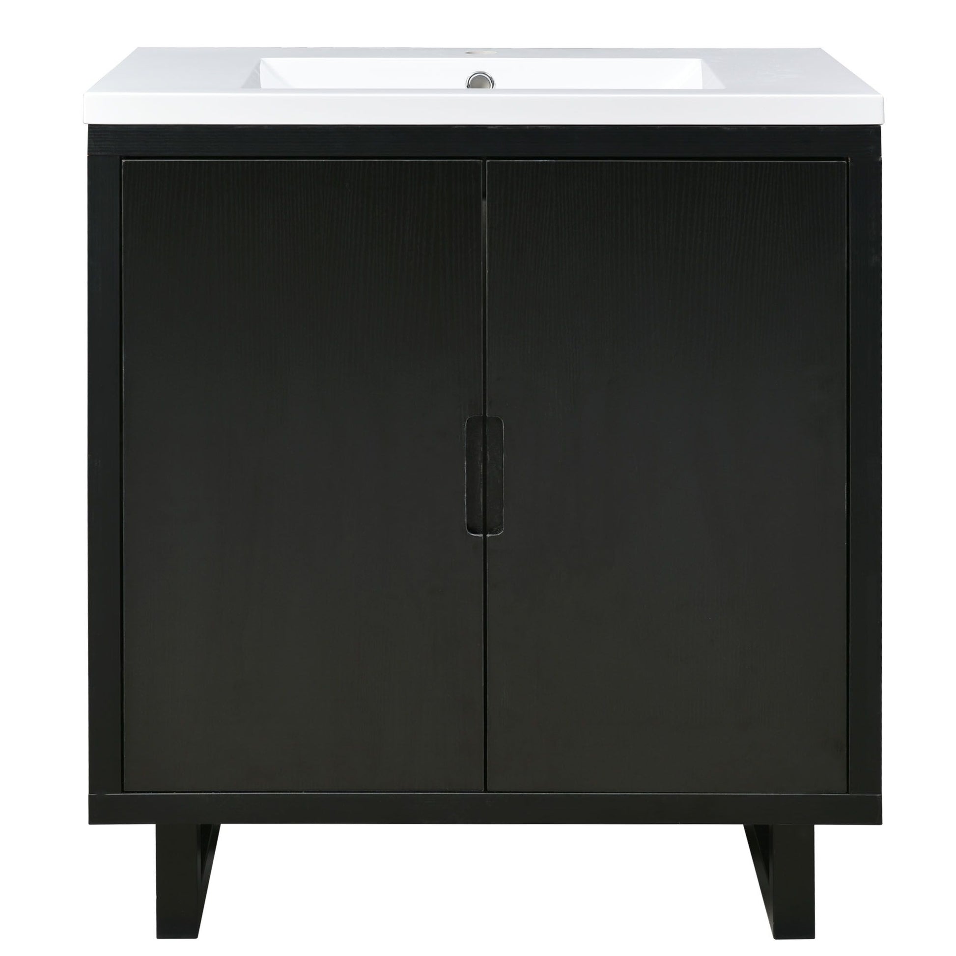 30" Bathroom vanity Set with Sink, Combo Cabinet, Bathroom Storage Cabinet, Solid Wood Legs(The same with SV000008AAB-1) image 10