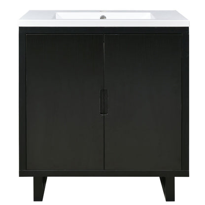 30" Bathroom vanity Set with Sink, Combo Cabinet, Bathroom Storage Cabinet, Solid Wood Legs(The same with SV000008AAB-1) image 10