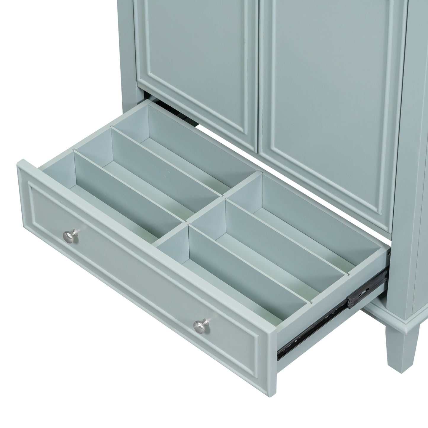 30" Bathroom Vanity without Sink, Base Only, Multi-functional Bathroom Cabinet with Doors and Drawer, Solid Frame and MD image 20