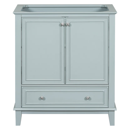 30" Bathroom Vanity without Sink, Base Only, Multi-functional Bathroom Cabinet with Doors and Drawer, Solid Frame and MD image 9