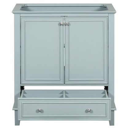 30" Bathroom Vanity without Sink, Base Only, Multi-functional Bathroom Cabinet with Doors and Drawer, Solid Frame and MD image 15