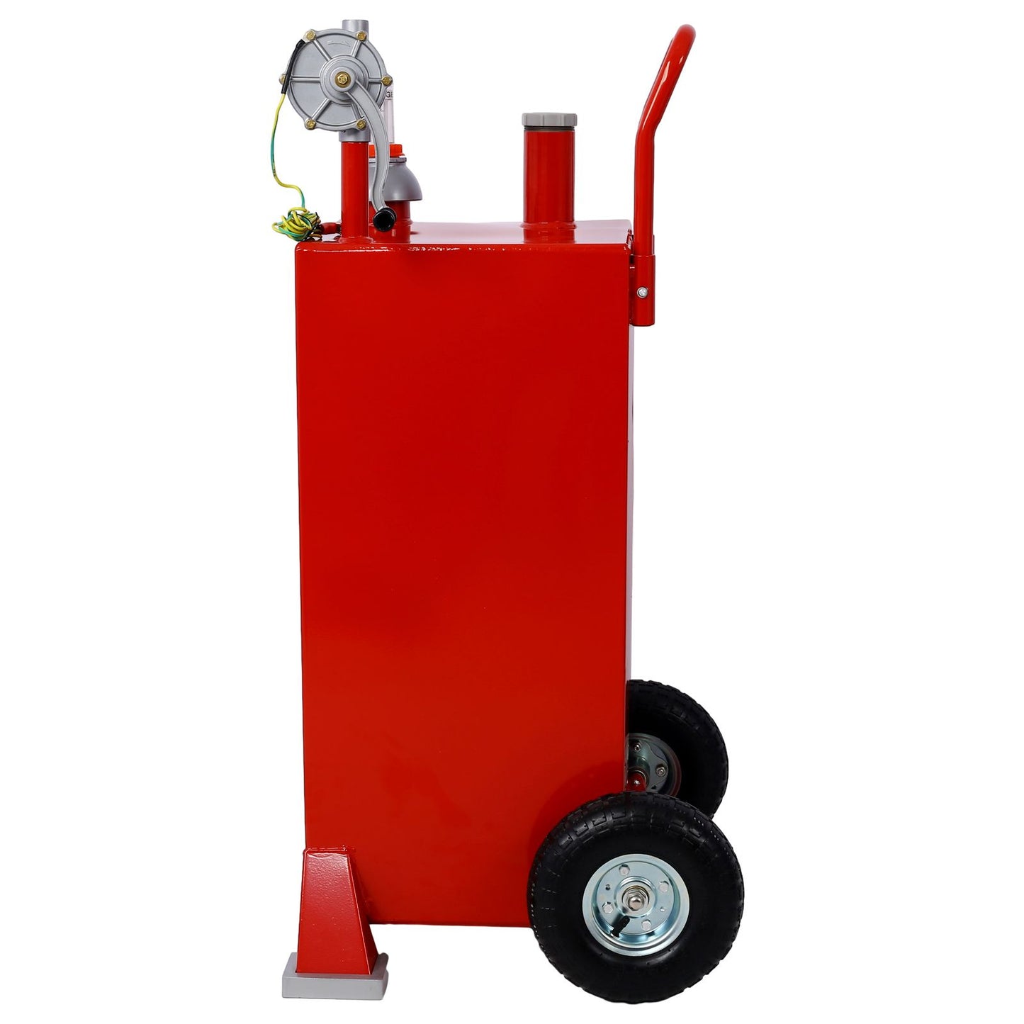 30 Gallon Gas Caddy With Wheels, Fuel Transfer Tank Gasoline Diesel Can Reversible Rotary Hand Siphon Pump, Fuel Storage image 5