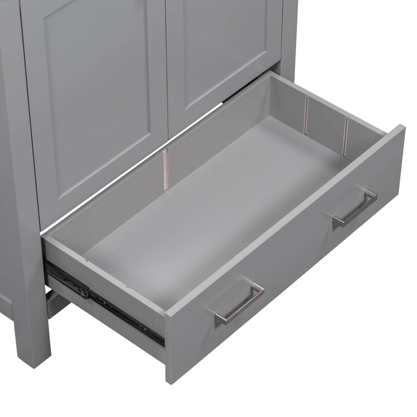 30" Gray Bathroom Vanity with Single Sink, Combo Cabinet Undermount Sink, Bathroom Storage Cabinet with 2 Doors and a Dr image 19