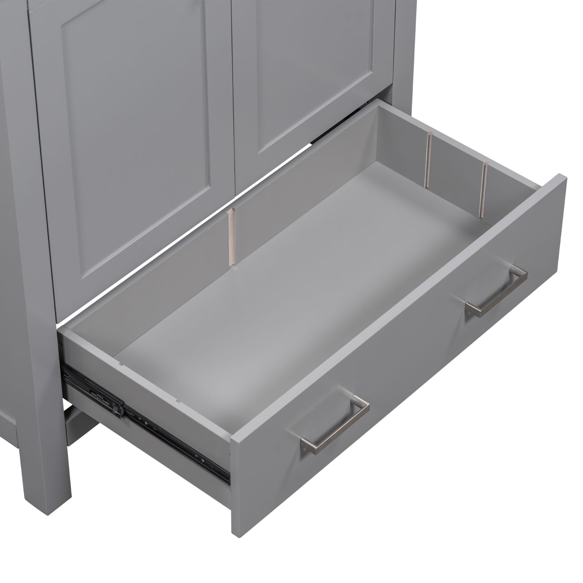 30" Gray Bathroom Vanity with Single Sink, Combo Cabinet Undermount Sink, Bathroom Storage Cabinet with 2 Doors and a Dr image 19
