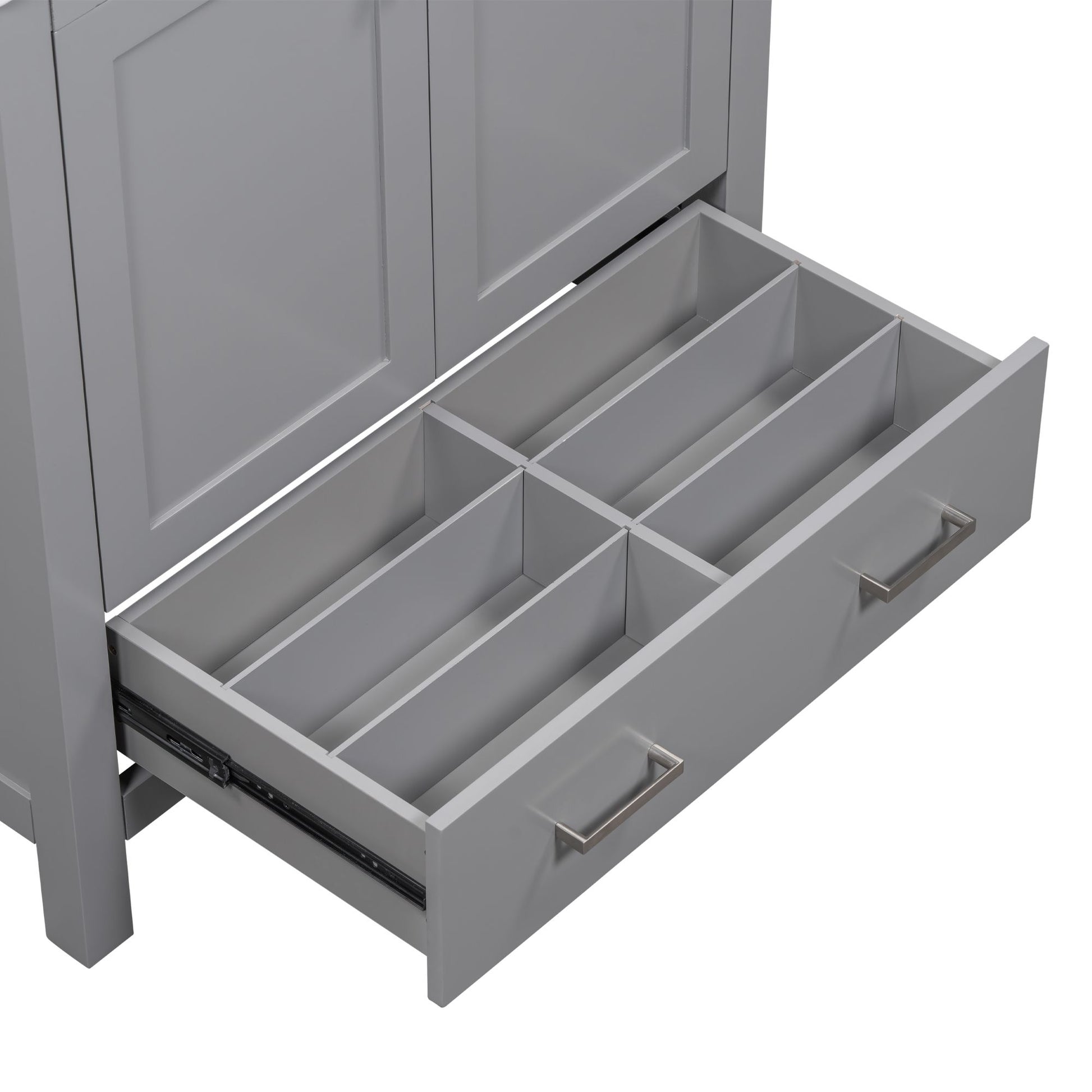 30" Gray Bathroom Vanity with Single Sink, Combo Cabinet Undermount Sink, Bathroom Storage Cabinet with 2 Doors and a Dr image 20