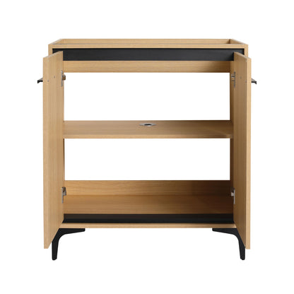 30 Inch(29 5/16'') Bathroom Vanity Base without basin, Storage Cabinet with Doors, engineering wood image 18