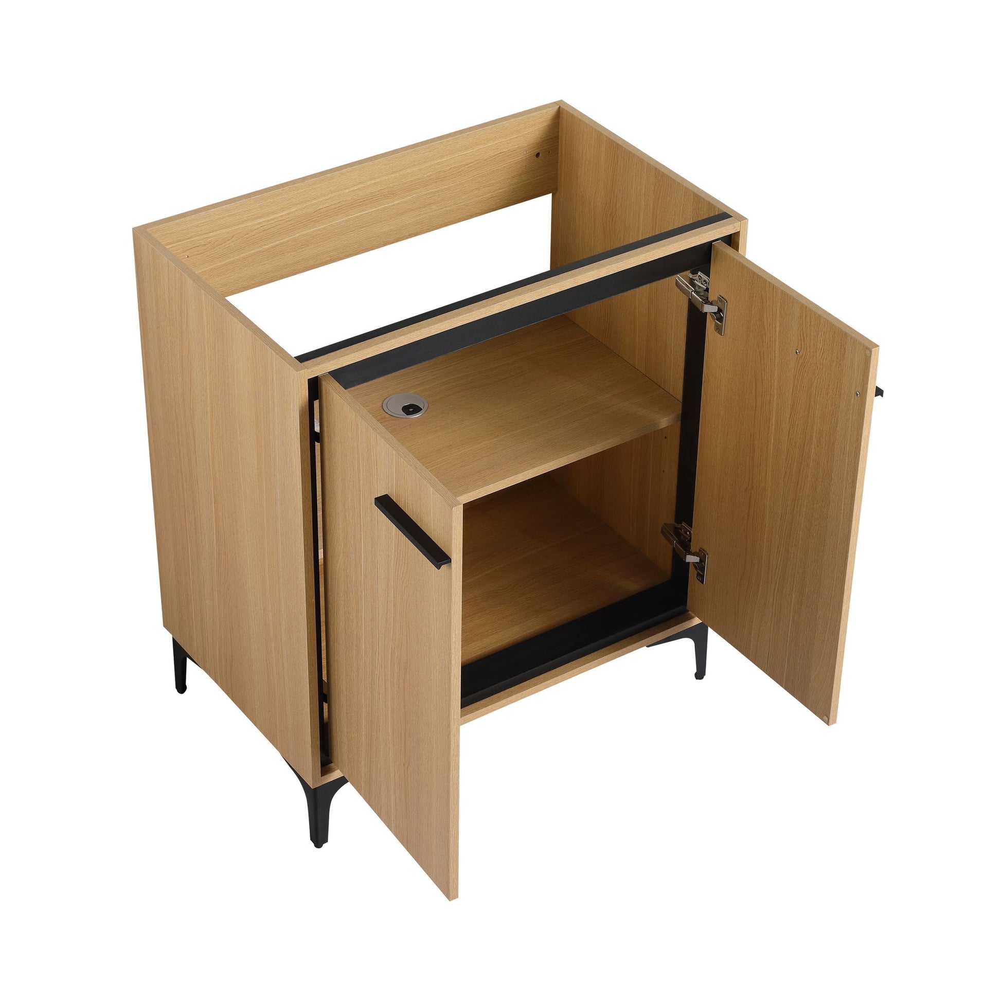 30 Inch(29 5/16'') Bathroom Vanity Base without basin, Storage Cabinet with Doors, engineering wood image 20