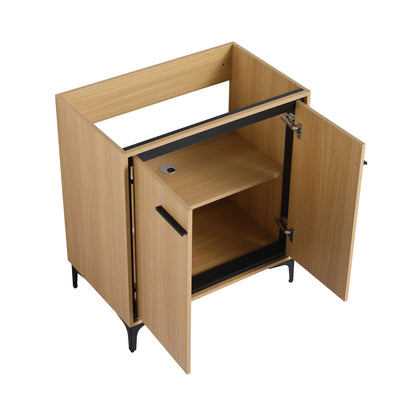 30 Inch(29 5/16'') Bathroom Vanity Base without basin, Storage Cabinet with Doors, engineering wood image 20