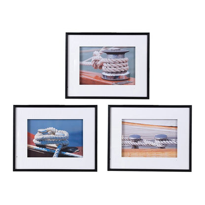 30" x 24" Boater Knots Wall Art with Black Frame, Wall Decor for Living Room Bedrrom Entryway Office, Set of 3 image 2