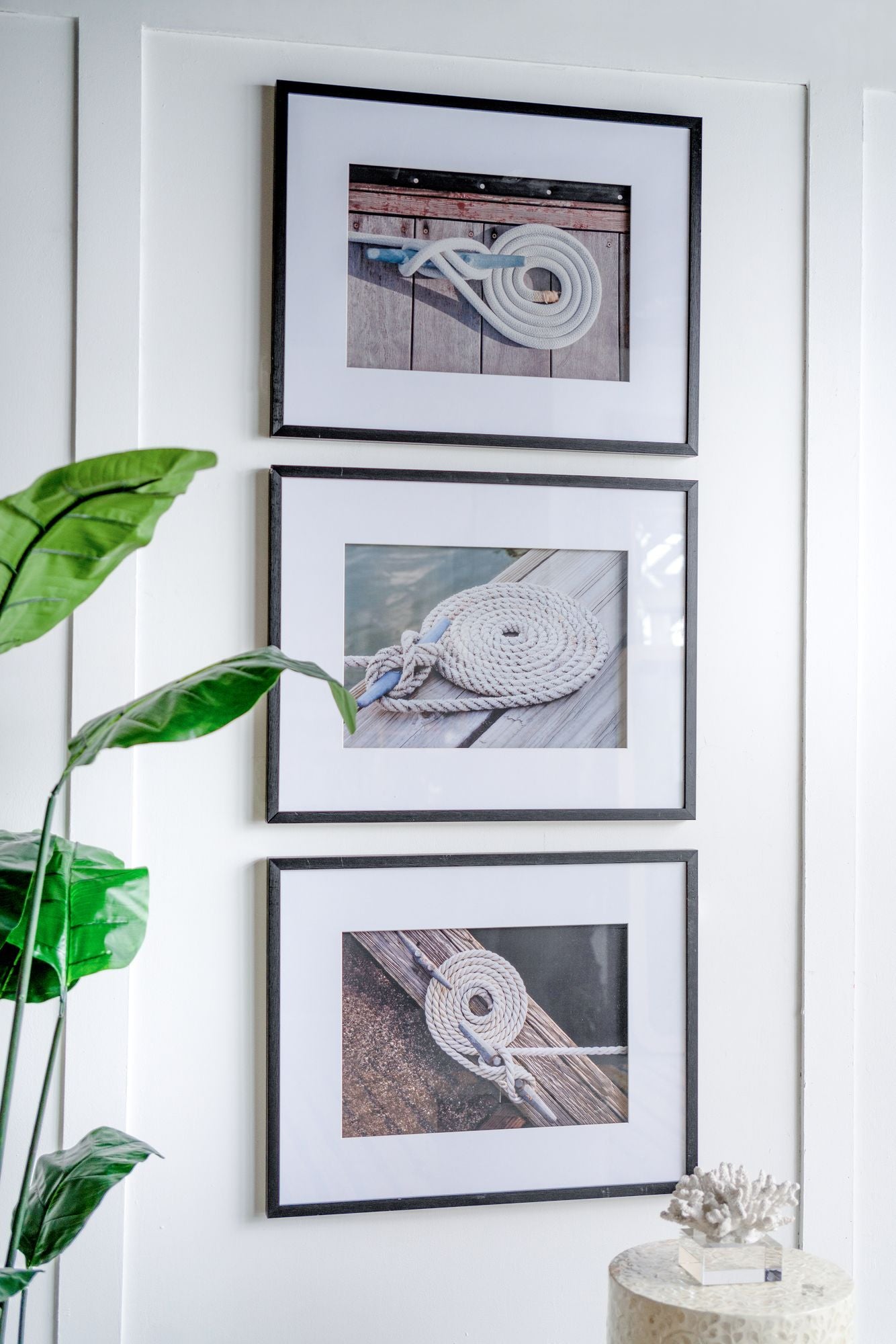 30" x 24" Rope Wall Art with Black Frame, Wall Decor for Living Room Bedrrom Entryway Office, Set of 3 image 8