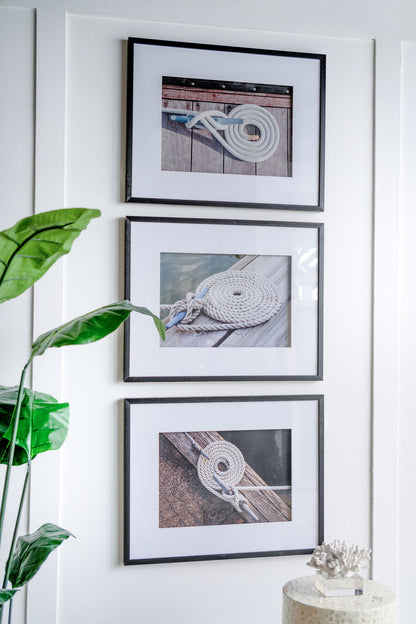 30" x 24" Rope Wall Art with Black Frame, Wall Decor for Living Room Bedrrom Entryway Office, Set of 3 image 8
