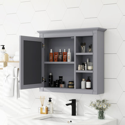 30'' x 28'' Medicine Cabinet, Wall Mounted Bathroom Storage Cabinet, Modern Bathroom Wall Cabinet with Mirror,Medicine C image 3