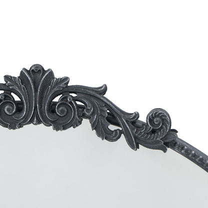 Round baroque mirror black 30x32 inch wall decor