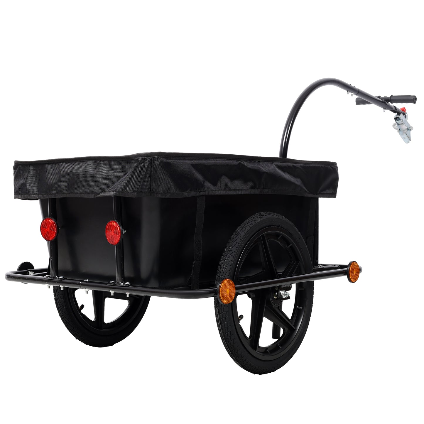 Bike Cargo Trailer with Support Bar, 900D PVC Waterproof Cover, Removable Box, Utility Bike Wagon Trailer for Shopping Camping and Outdoor Activities image 5