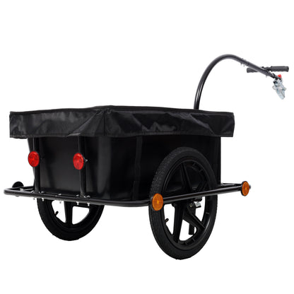 Bike Cargo Trailer with Support Bar, 900D PVC Waterproof Cover, Removable Box, Utility Bike Wagon Trailer for Shopping Camping and Outdoor Activities image 5